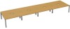 TC Bench Desk, Pod of 8, Full Depth - 4800 x 1600mm - Oak