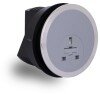 ABL Port El In Desk Module - 1 Mains Power - Grey