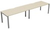 TC Bench Desk, Pod of 2, Full Depth - 2400 x 800mm - Maple