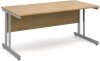 Dams Momento Rectangular Desk with Twin Cantilever Legs - 1600 x 800mm - Oak