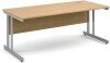 Dams Momento Rectangular Desk with Twin Cantilever Legs - 1800 x 800mm - Oak