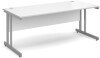 Dams Momento Rectangular Desk with Twin Cantilever Legs - 1800 x 800mm - White