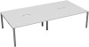 TC Bench Desk, Pod of 4, Full Depth - 3200 x 1600mm - White