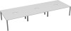 TC Bench Desk, Pod of 6, Full Depth - 4800 x 1600mm - White