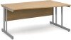 Dams Momento Wave Desk with Twin Cantilever Legs - 1400 x 800-990mm - Oak