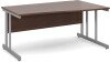 Dams Momento Wave Desk with Twin Cantilever Legs - 1600 x 800-990mm - Walnut