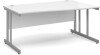 Dams Momento Wave Desk with Twin Cantilever Legs - 1600 x 800-990mm - White