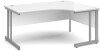 Dams Momento Corner Desk with Twin Cantilever Legs - 1600 x 1200mm - White