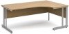 Dams Momento Corner Desk with Twin Cantilever Legs - 1800 x 1200mm - Oak