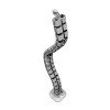 Metalicon Linx Vertical Cable Spine for Standard Desk - 20 Vertebrae and Weighted Base - Silver